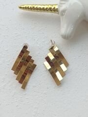 Çelik Gold Şerit Küpe