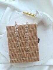 İnce Rose Gold Su Yolu Küpe
