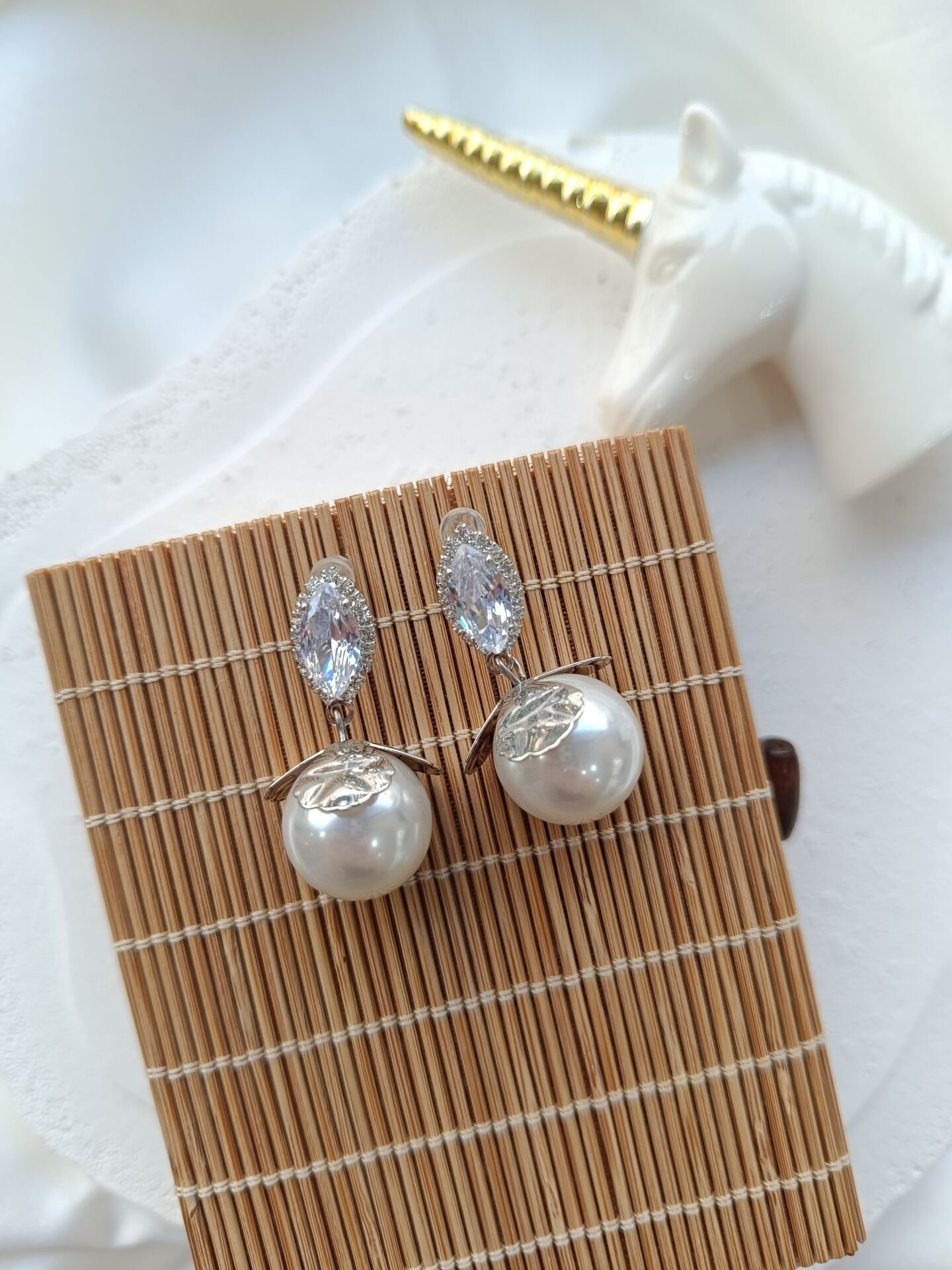 Toplu İnci Küpe Silver