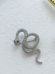 Yılanlı Silver Broş