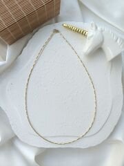 İnce Sarmal Choker Kolye Gold