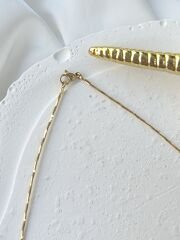 İnce Sarmal Choker Kolye Gold