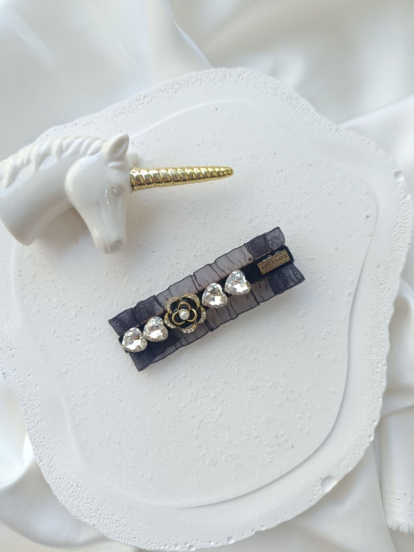 Siyah - Taşlı Toka