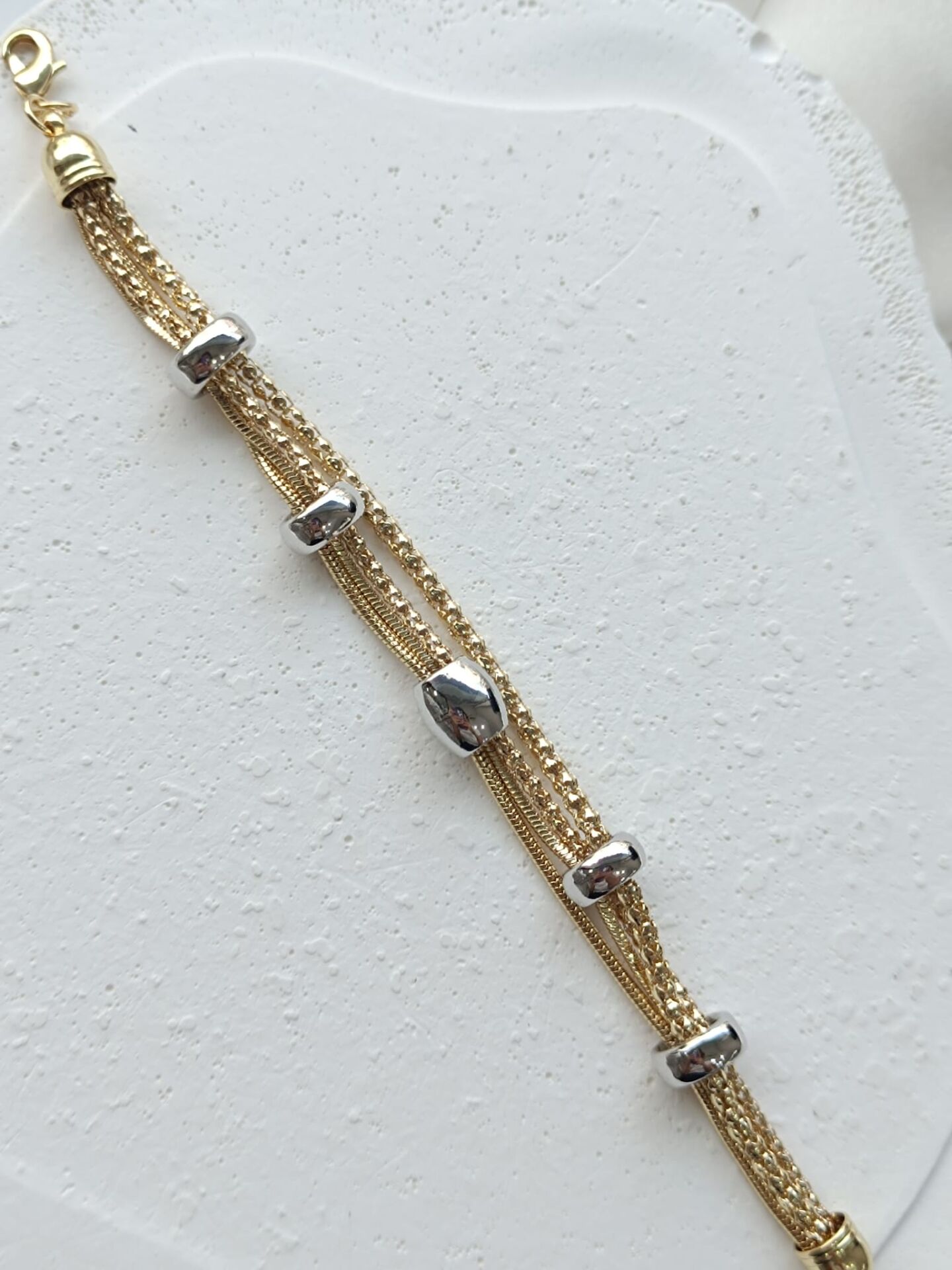 Gold - Gümüş Boncuklu Bileklik