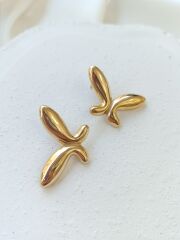 Çelik Kelebek Küpe