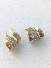 3'lü Görünümlü Tek Çelik Küpe