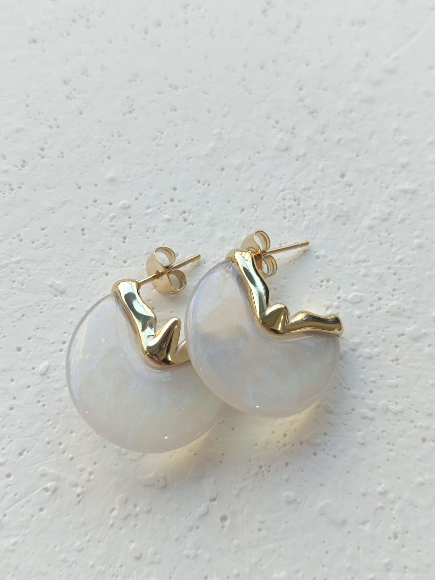 Ay Taşı Çelik Küpe