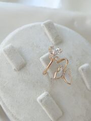 Ayarlanabilir Rosegold Kelebek Yüzük