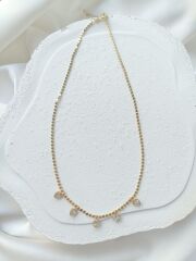 Mini Ezme Kalp Charmlı Kolye