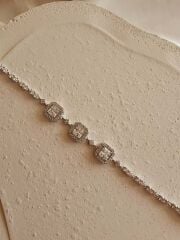 Xuping Silver 3'lü Tektaş Model Bileklik