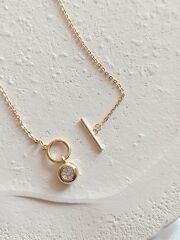 Xuping Yuvarlak Taş Uçlu Kolye