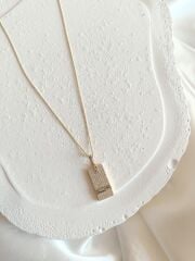 Xuping Tasarım Dikdörtgen Taşlı Kolye