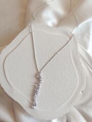 Xuping Sıralı Taşlı - Ezmeli İnci Y Kolye