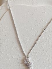 Xuping Sıralı Taşlı - Ezmeli İnci Y Kolye