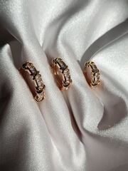 Xoxo Serisi Üçlü Küpe