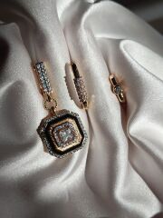 Üçlü Sarkıt Tasarım Küpe