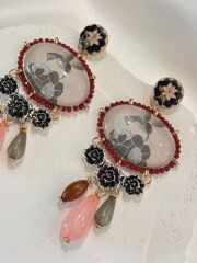 Boncuklu Tasarım Küpe