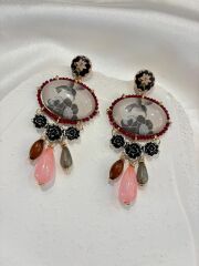 Boncuklu Tasarım Küpe