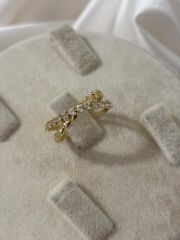 Ayarlanabilir Xuping Gold Kalpli Yüzük Modeli