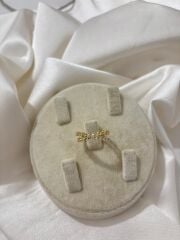 Ayarlanabilir Xuping Gold Kalpli Yüzük Modeli