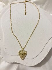 Ankakuşu Taşlı Çelik Kolye