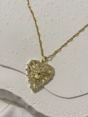 Ankakuşu Taşlı Çelik Kolye