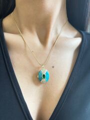 İçi açılabilen Çelik Gold Kolye