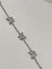 Xuping Silver Üçlü Kelebek Su Yolu