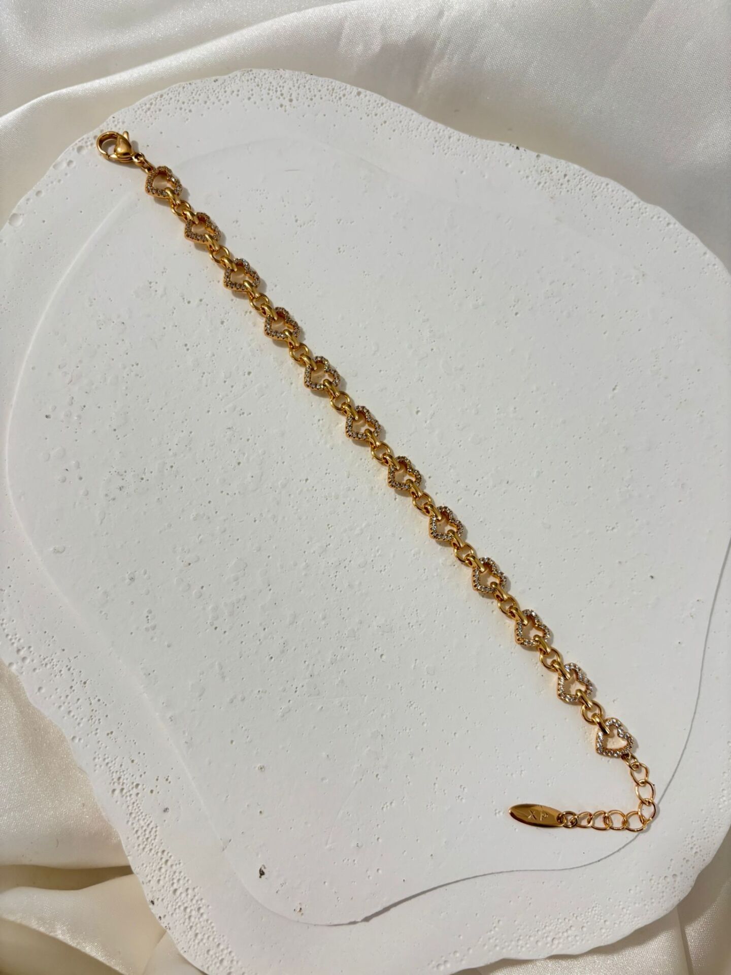 Xuping Sıralı Taşlı-Kalpli Bileklik