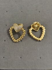 Sallantılı Xuping Kalp Taşlı Küpe