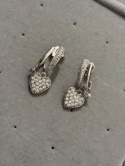 Xuping İkili Görünümlü Silver Kalp Küpe