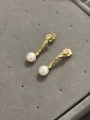 Xuping Sıralı Taşlı İncili Küpe