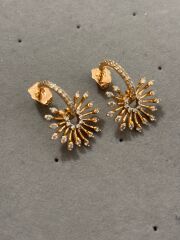Xuping Rosegold Mini Taşlı Küpe-2