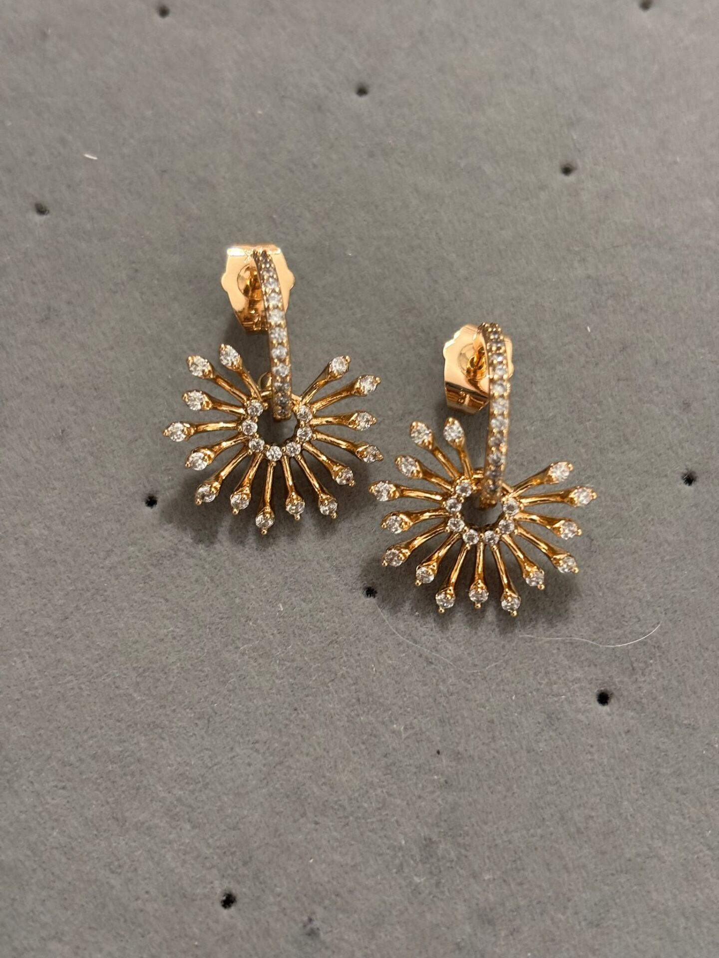 Xuping Rosegold Mini Taşlı Küpe-2