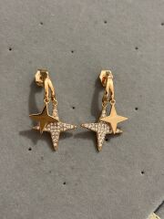 İkili Yıldız Rosegold Xuping  Küpe