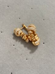 Xuping Rosegold Düğüm Küpe Model