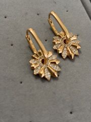 Xuping Rosegold Dikdörtgen - Mini Taşlı Küpe