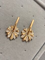 Xuping Rosegold Dikdörtgen - Mini Taşlı Küpe