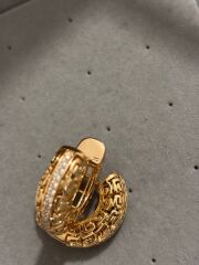 Xuping Taşlı Kalın Halka Küpe