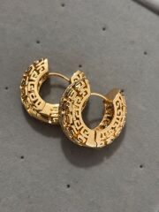 Xuping Taşlı Kalın Halka Küpe