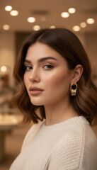 Gold Xuping Tasarım Model Küpe