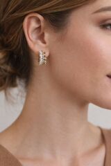 Xuping Taşlı Mini Halka Küpe