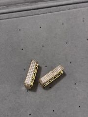 Xuping Gold Taşlı Kare Küpe