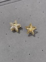 Xuping Taşlı Gold Yıldızlı Küpe