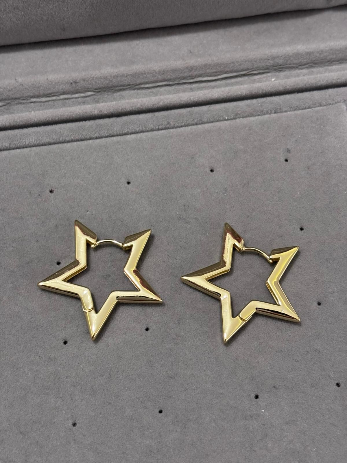 Xuping Gold Yıldız Halka Küpe