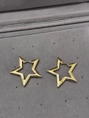 Xuping Gold Yıldız Halka Küpe