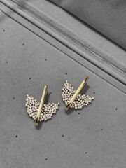 Xuping Taşlı Tasarım Gold Küpe