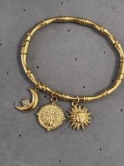 Çelik Güneş-Rozet Charmlı Kelepçe