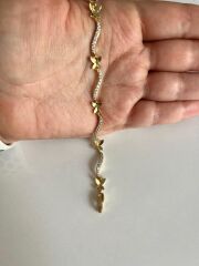 Xuping Taşlı Kelebek Model Gold Bileklik