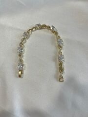 Xuping Gold Sonsuzluk Detaylı Oval Bileklik